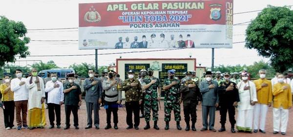 Wabup Asahan Pimpin Gelar Apel Operasi Lilin Toba 2021