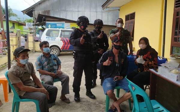 Jelang Tahun Baru, Brimob Sumut Sampaikan Himbauan Prokes