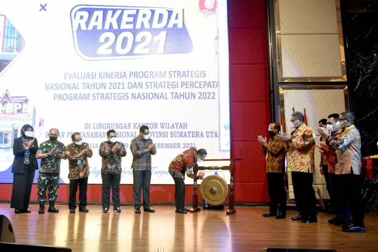 Apresiasi Peran BPN, Afifi Lubis Buka Rakerda Tahun 2021 Kanwil BPN Sumut