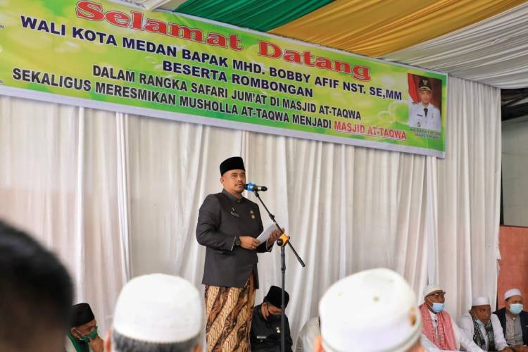 Bobby Nasution Resmikan Musholla At Taqwa jadi Masjid, ini Harapan Wali Kota Medan