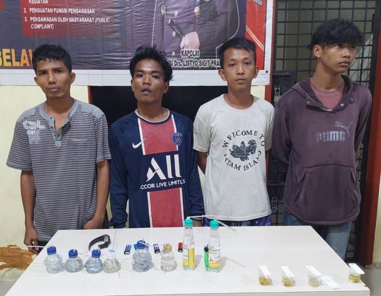 Empat Orang Pemakai Sabu Ditangkap Petugas Polres Pelabuhan Belawan Sat GKN