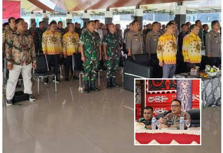Polres Labuhanbatu Ikuti Apel Sinergi Tiga Pilar Untuk Menjaga Kamtibmas