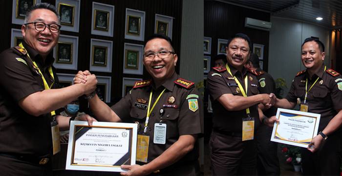 Kejari Langkat Peringkat I Capaian Kinerja Bidang Pidum, Cabjari Pangkalan Brandan Borong 4 Penghargaan