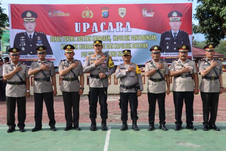 Polres Madina Sertijab Kabag Ren dan 3 Kapolsek
