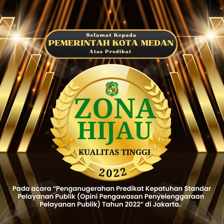 Pemko Medan Kembali Meraih Predikat Kepatuhan Tinggi Standar Pelayanan Publik dari Ombudsman RI