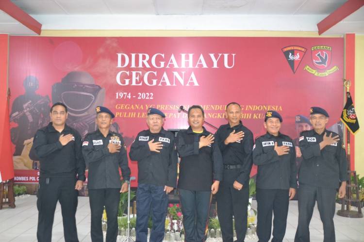 Sederhana, Dansat Brimob Polda Sumut Hadiri Syukuran HUT Gegana Korps Brimob Polri Ke-48