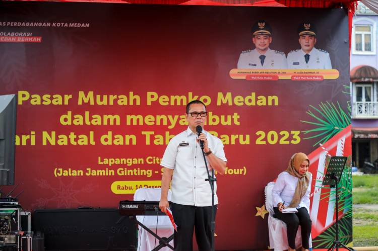 Pasar Murah Sambut Natal dan Tahun Baru Resmi Dibuka Pemko Medan