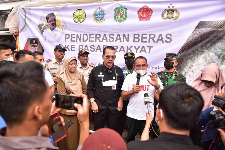 Dijual Rp10.000/Kg, Pemprov Sumut dan Kementan Gelar Pasar Beras Murah