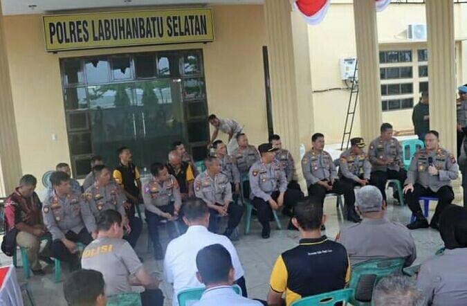 AKBP  Anhar Arlia Rangkuti Pimpin Rapat Internal Persiapan Akhir Peresmian Polres Labuhanbatu Selatan