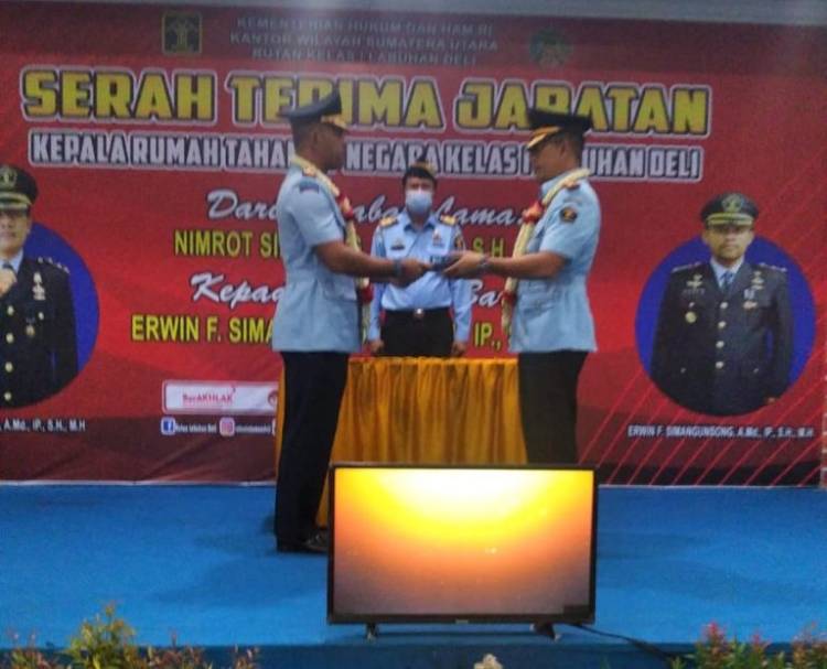 Kepala Rutan Kelas I Labuhan Deli Disertijabkan