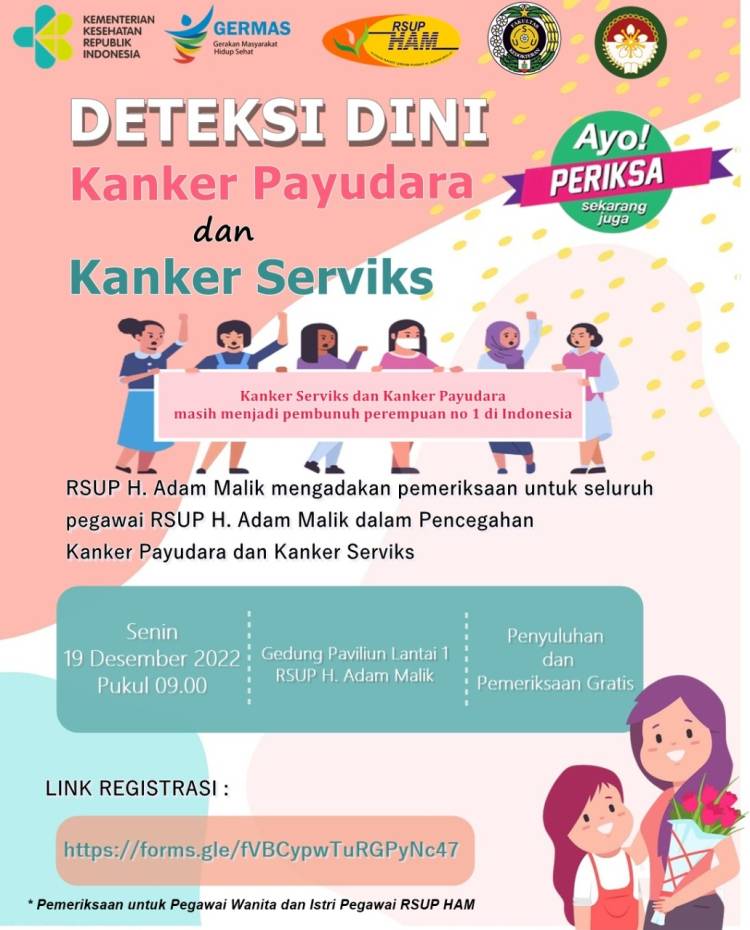 RSUP HAM Gelar Pekan Skrining Kanker dalam Rangka Hari Ibu dan HUT DWP