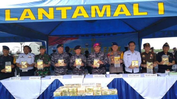 TNI AL Gagalkan Penyelundupan 45 Kg Sabu Jaringan Internasional Via Lhokseumawe