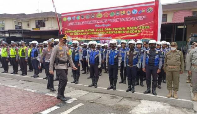 Polrestabes Medan Kerahkan 2.043 Petugas Gabungan Amankan Nataru Dirikan 30 Pos Pam