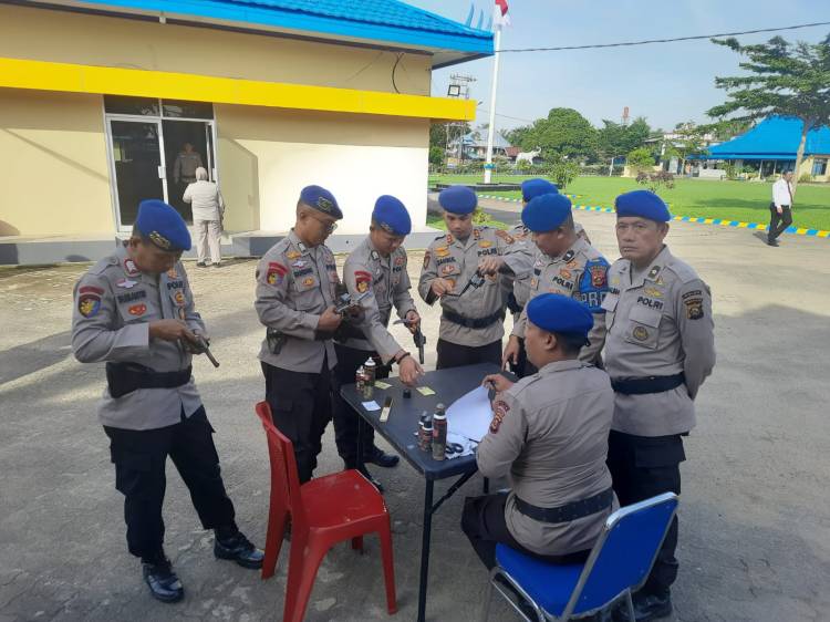 Polairud Polda Sumsel Gelar Pengecekan dan Pemeriksaan Berkala Senjata Api
