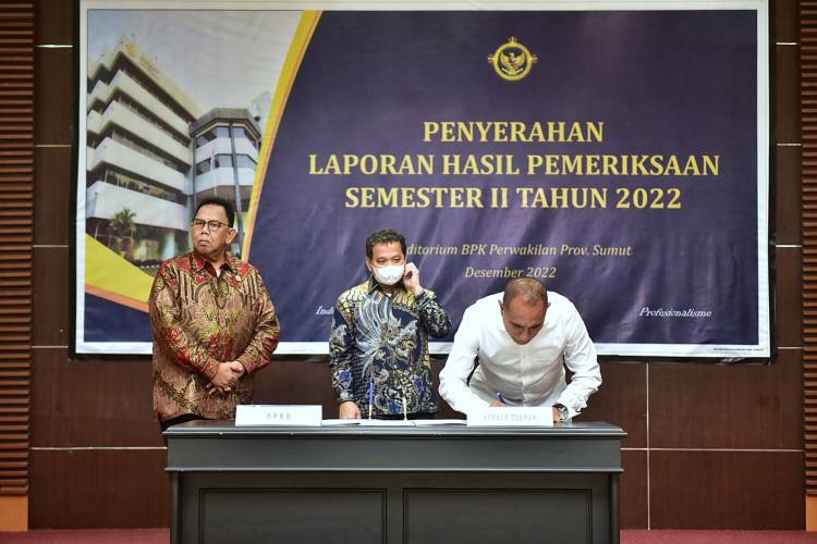 Penyerahan LHP Tahun Berjalan 2022, BPK Apresiasi Kinerja dan Laporan Keuangan Pemprov Sumut