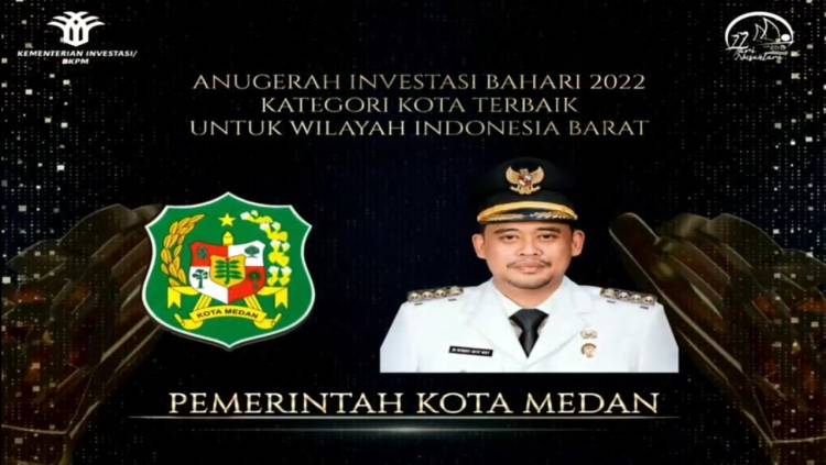 Pemko Medan Terima Penghargaan Anugerah Investasi Bahari Tahun 2022