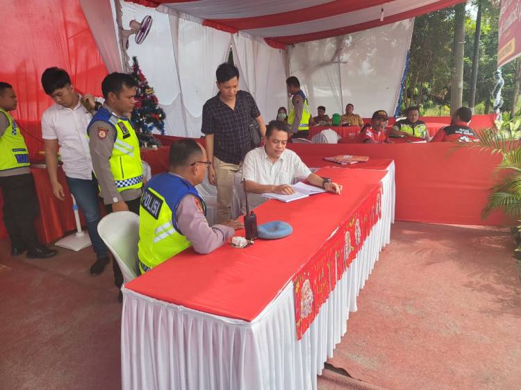 Satgas VI OCL Mabes Polri Cek Pos Pam Nataru 2023 Wilkum Jajaran Poldasu