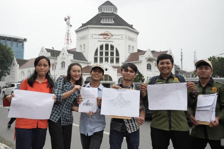 Ujian Mata Kuliah Kontruksi Bangunan dan Gedung, Kantor Pos Medan Jadi Bahan Ujian Mahasiswa