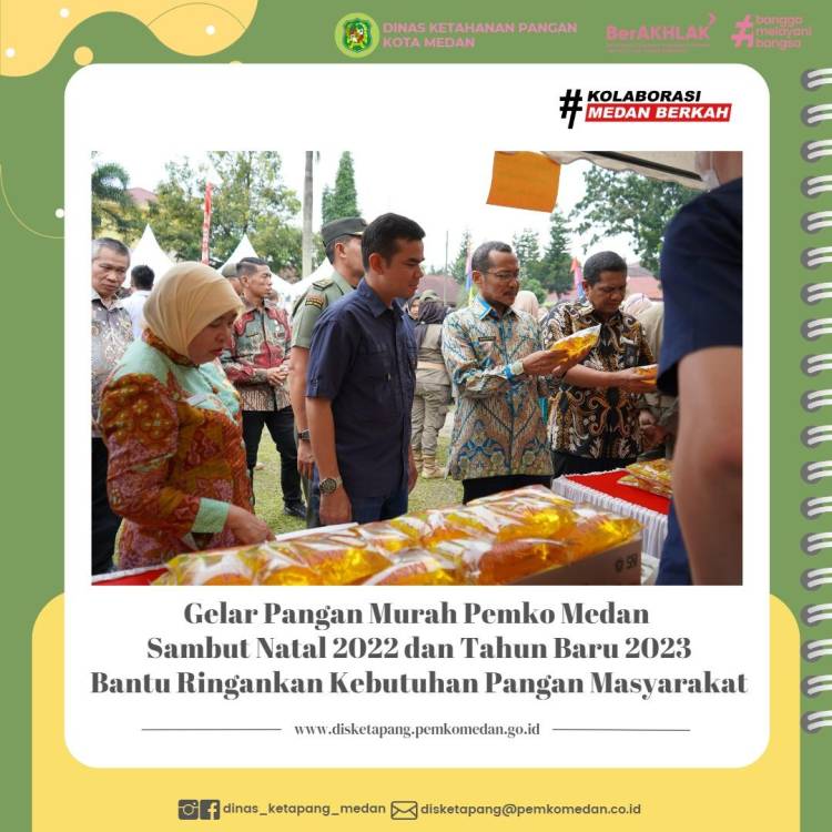 Gelar Pangan Murah, Pemko Medan Berkolaborasi Dengan Badan Pangan Nasional