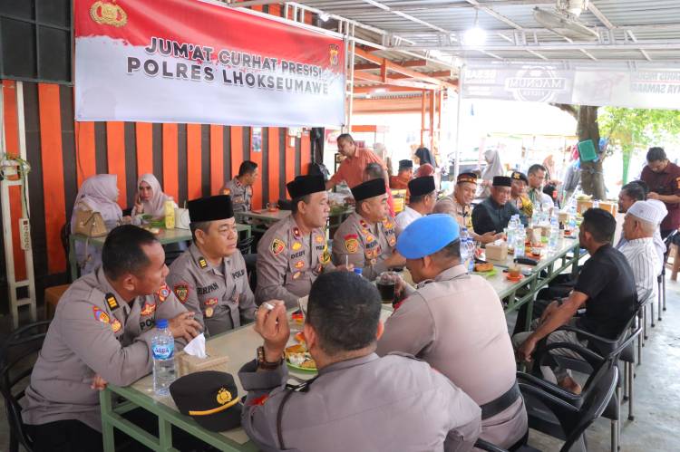 Kapolres Lhokseumawe Pimpin Jumat Curhat dan Silaturrahmi Bersama