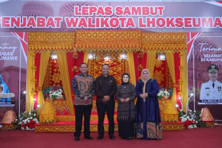 Kapolres Lhokseumawe Hadiri Lepas Sambut Pj Walikota