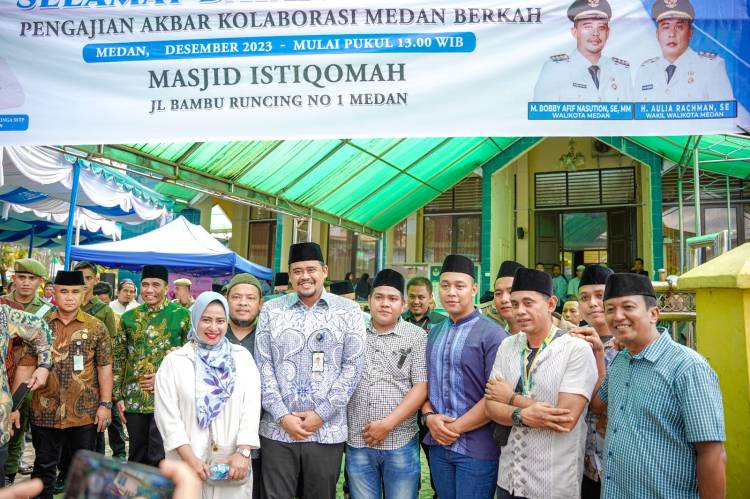 Di Pengajian Akbar Medan Perjuangan, Bobby Nasution: Jaga Kerukunan dan Gunakan Hak  Pilih