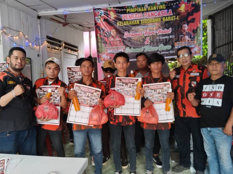 Menjelang Nataru, Pimpinan Ranting PP Sidorame Barat I Gelar Bakti Sosial