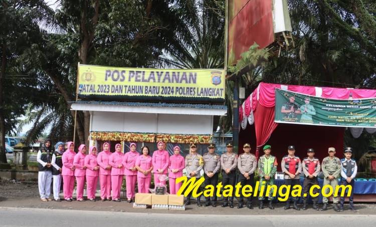 Bhayangkari Cabang Langkat Laksanakan Kunjungan Sekaligus Berikan Bantuan di Polres Langkat