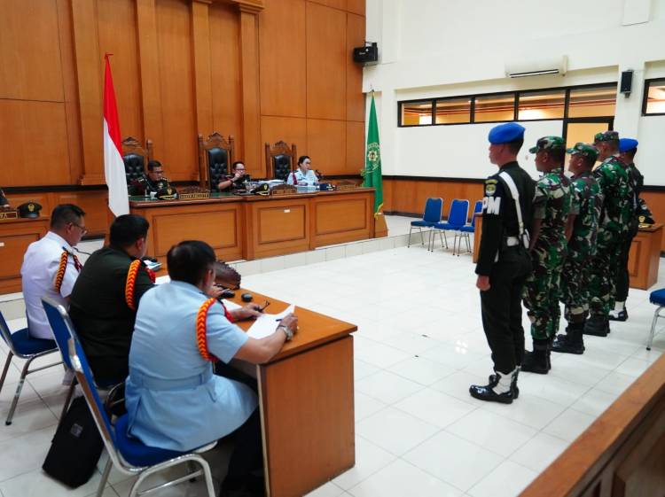Pembacaan Pledoi Praka RM Dan Kawan-Kawan Yang Dituntut  Hukuman Mati