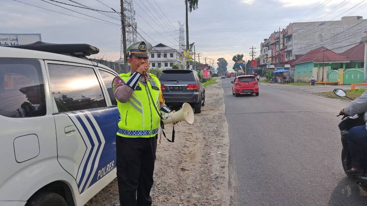 Sat Lantas Polres Simalungun Gelar Sosialisasi Tertib Berlalulintas Guna Mewujudkan Keselamatan Pengguna Jalan