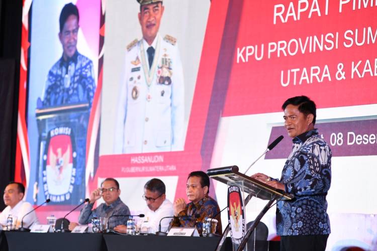 Rapat Pimpinan KPU se-Sumut,   Pj Gubernur Sumut Harap Kuantitas dan Kualitas Pemilih Semakin Baik