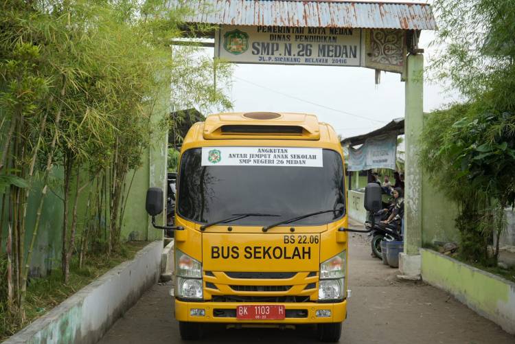 Bus Sekolah Gratis Pemko Medan Ringankan Biaya Pendidikan Anak