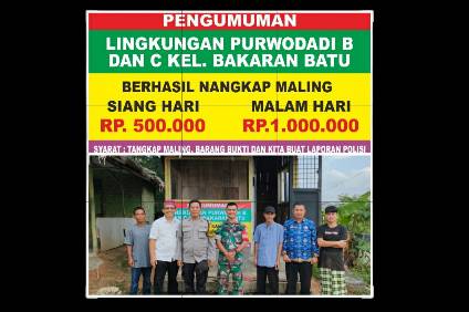 Sayembara Tangkap Maling Berhadiah Uang Senilai Rp 1 Juta Di Kelurahan Bakaran Batu Rantauprapat