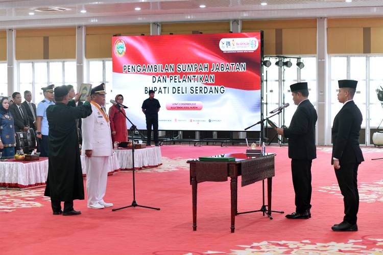 Ini Pesan di Sampaikan Pj Gubernur Sumut, Lantik Bupati Deliserdang