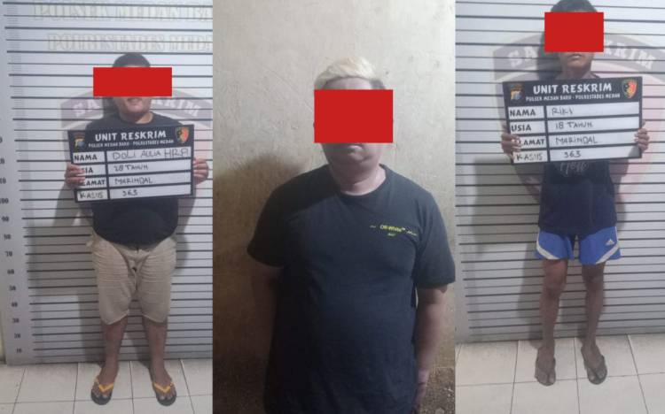 Reskrim Polsek Medan Baru Tangkap Kawanan Pencurian Mobil Toyota Anvaza di Lapangan Benteng