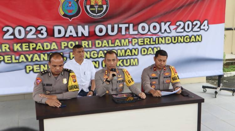 Polres Sergai Gelar Press Release Ahir Tahun 2023