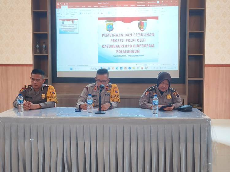 Polres Simalungun Gelar Pembinaan dan Pemulihan Profesi Polri Bersama Kasubbag Rehab Polda Sumut