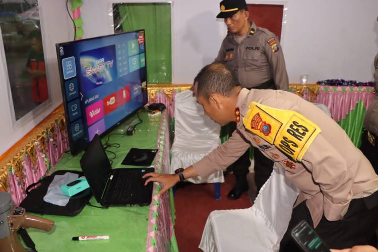 Kapolres Serdang Bedagai melakukan pengecekan ke Pos Pam dan Pos Yan Nataru