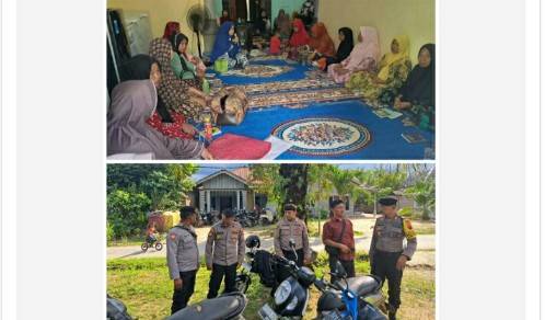 Menciptakan Suasana Damai, Personel Polres Labuhanbatu Amankan Kampanye Caleg Dapil 2 Rantau Selatan