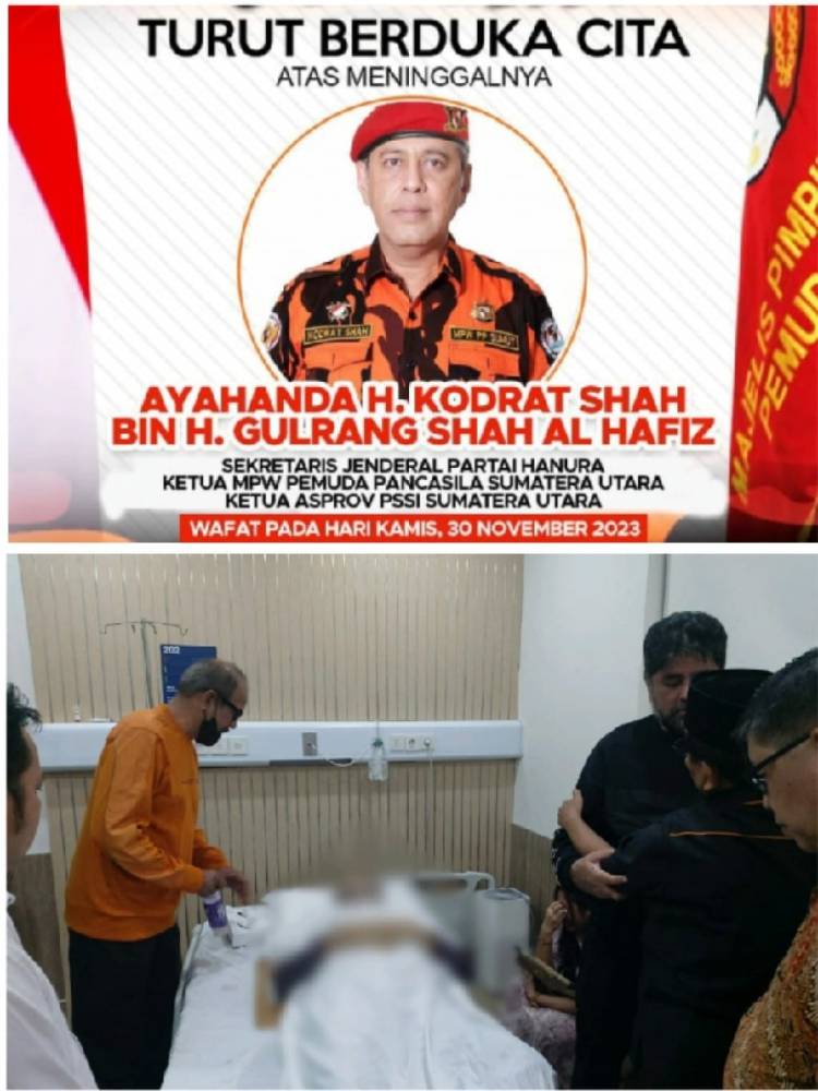"Kader Pemuda Pancasila Berduka", Kodrat Shah Tokoh Pemuda Sumut Peduli dan Dermawan