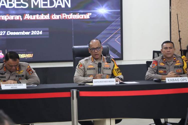 Polrestabes Medan Gelar Rilis Akhir Tahun 2024