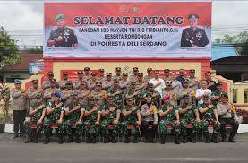 Pangdam I/BB Sambang Mapolresta Deli Serdang