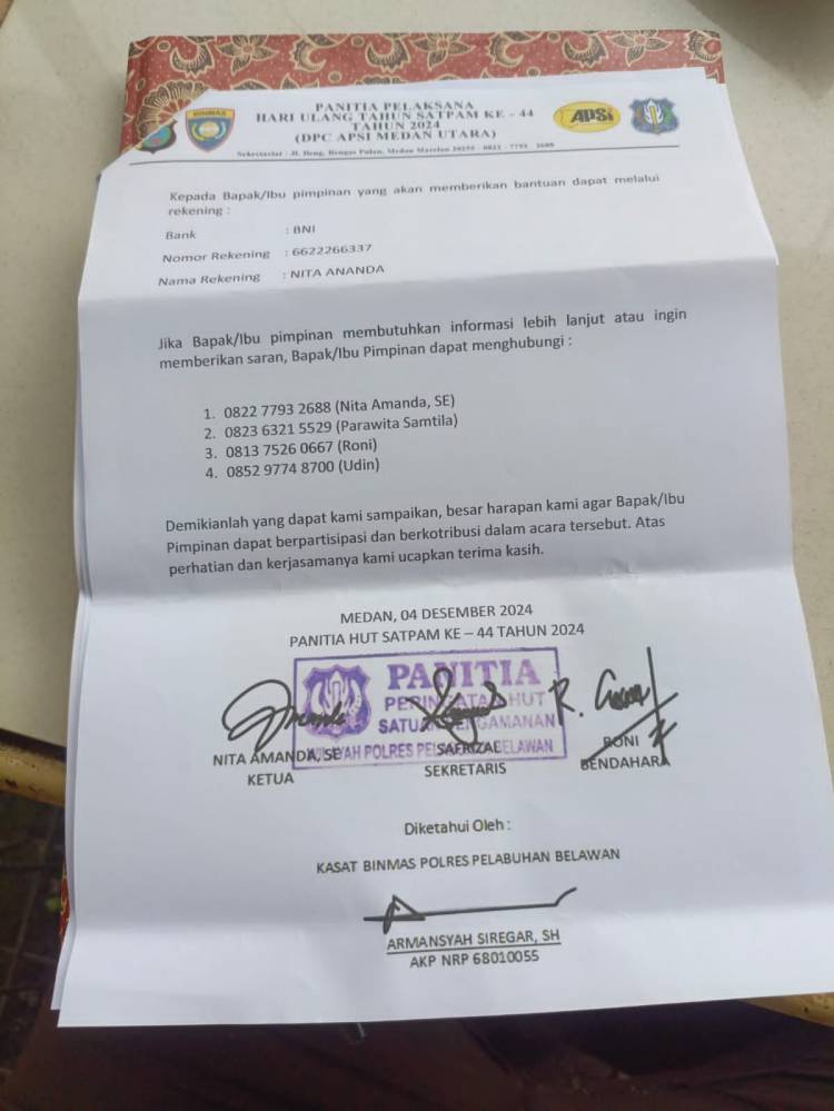 Proposal HUT Satpam Beredar