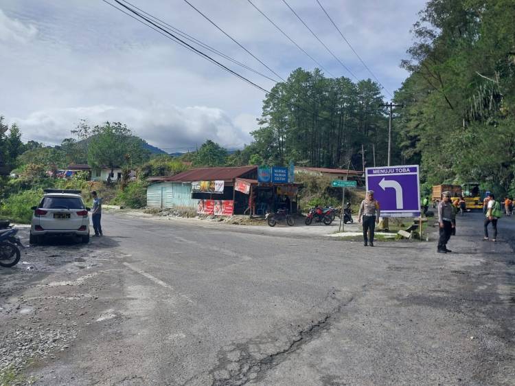 Jelang Nataru Sat Pantas Polres Simalungun Lakukan Survei Jalan Lalu Lintas di Jalur Siantar-Parapat