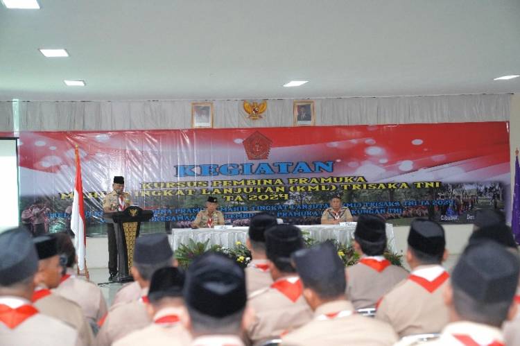 Waaster Panglima TNI Buka Kursus Pembina Pramuka Mahir Tingkat Lanjutan Trisaka