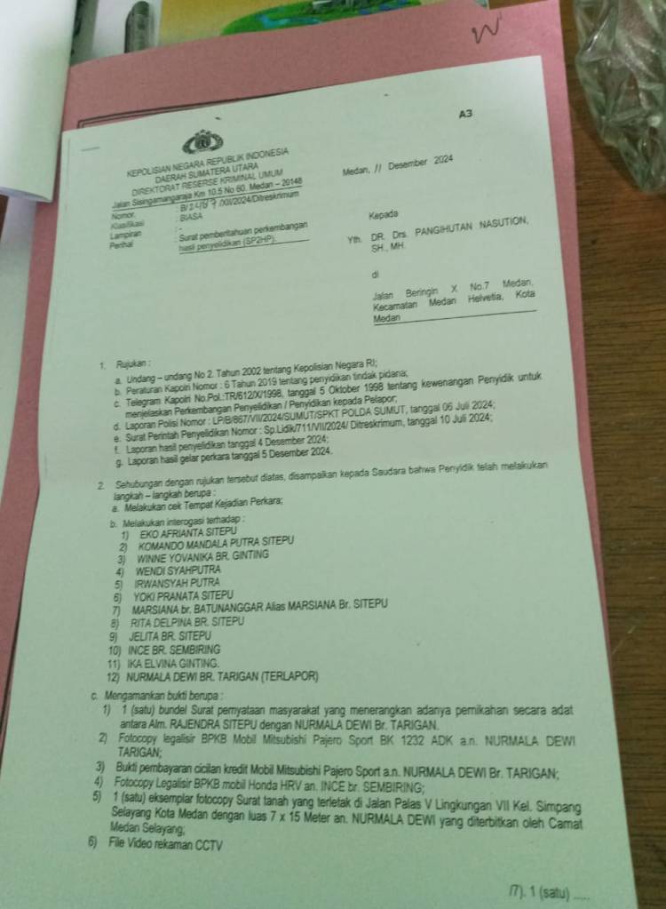Pengaduan Oknum Anggota DPRD Medan Ke Poldasu Tidak Ditemukan Unsur Pidana