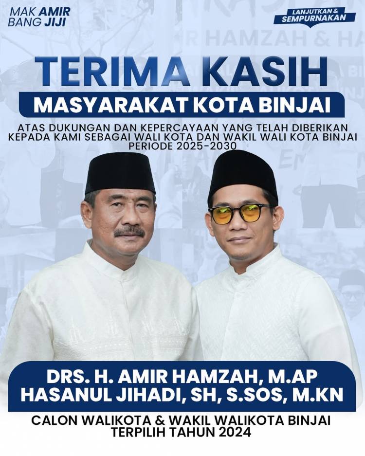 Hasil Hitung Cepat Pilkada Binjai, Mantan Wartawan Hukum Unggul dari Paslon Lain