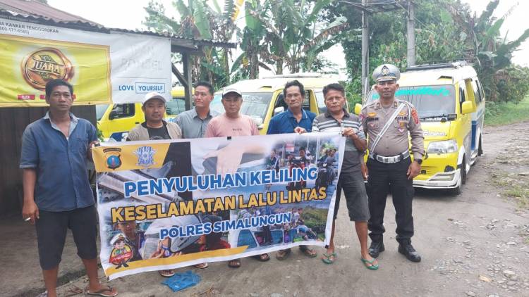 Satlantas Polres Simalungun Gelar Penyuluhan Keliling Jelang Nataru
