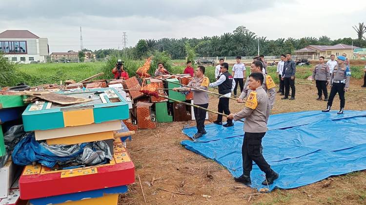 685 Tersangka Ditangkap, Polda Sumut Musnahkan Ratusan Mesin Judi