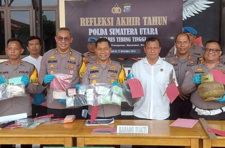 Polres Tebingtinggi Press Release Pelayanan Dan Pengungkapan Kasus Tahun 2024